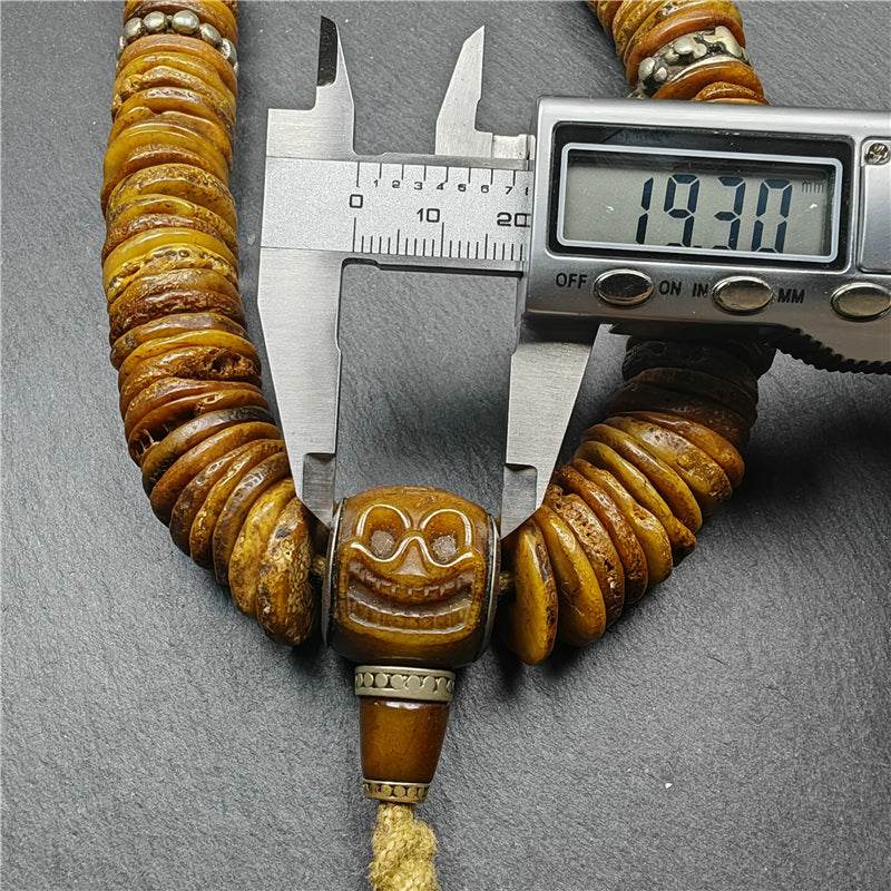 Old Disk Kapala Skull Bone Mala - Gandhanra-ART