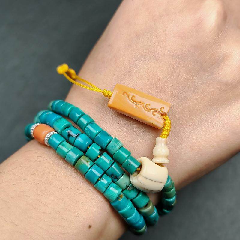 6mm Turquoise Wrist Mala - Gandhanra-ART