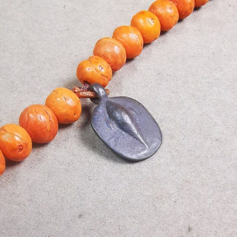 Mala Pendant,Shankha Conch Amulet for Prayer Beads, Bag Hanging, 0.84"