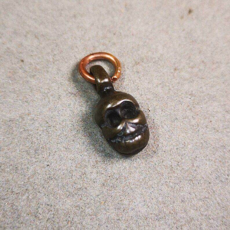 Mala Pendant,Skull Citipati Amulet for Prayer Beads - Gandhanra-ART