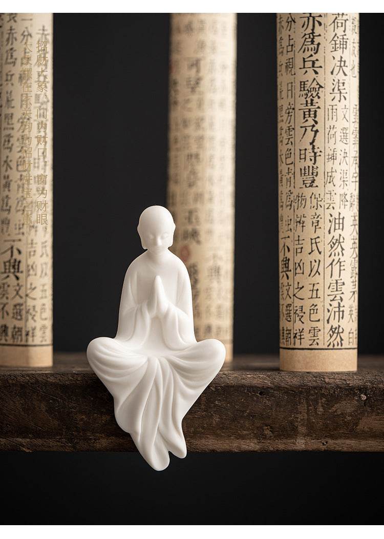White Porcelain Buddha Statue - Gandhanra-ART