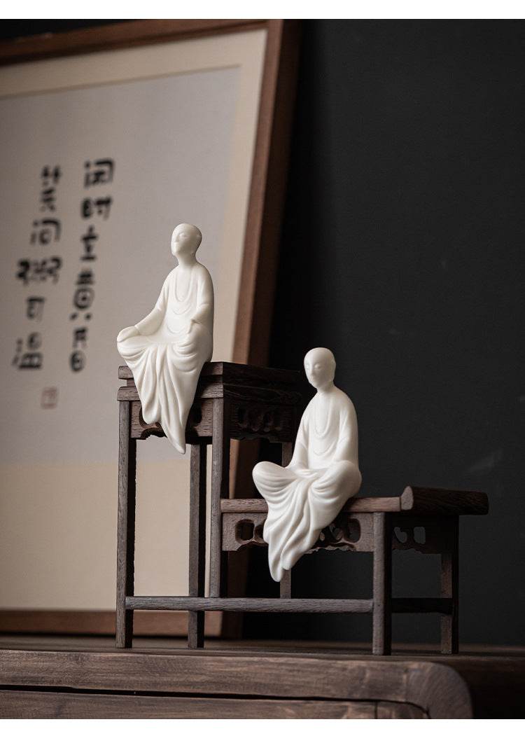 White Porcelain Buddha Statue - Gandhanra-ART