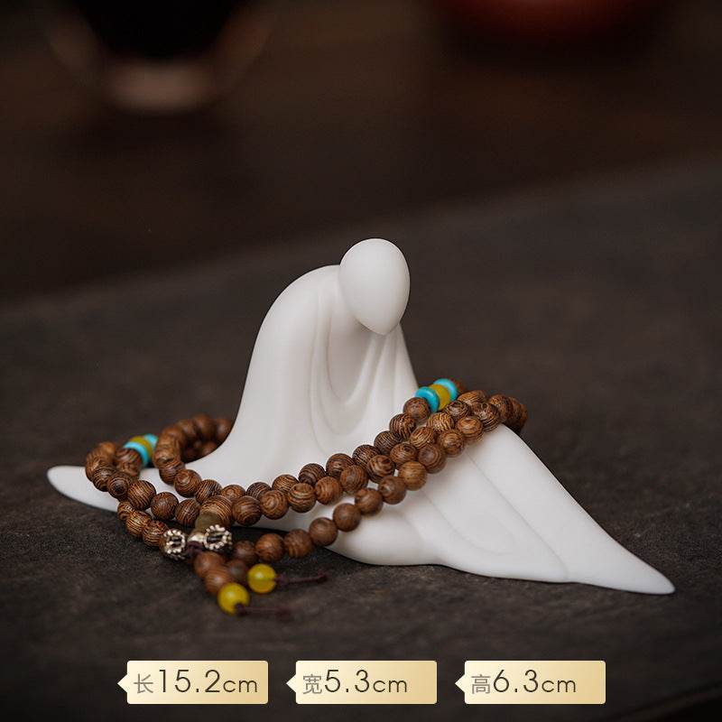 White Porcelain Buddha Statues - Tibetan Buddhist statue, size reference