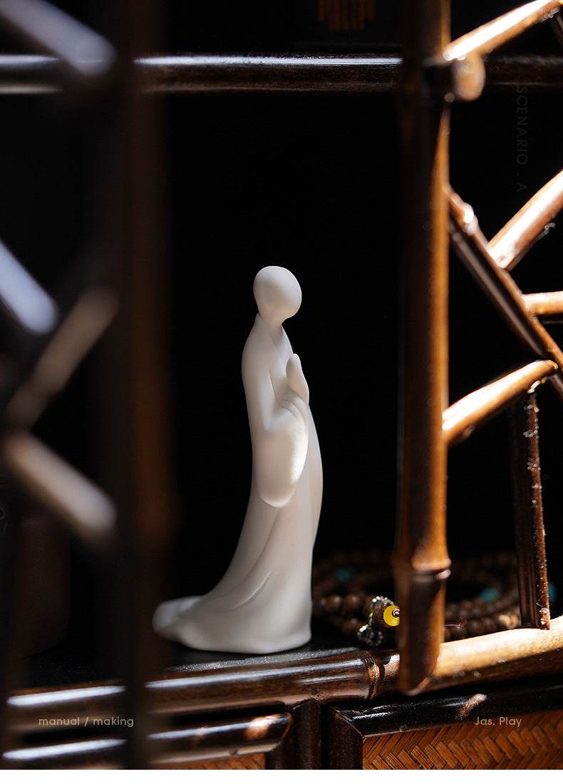 White Porcelain Buddha Statues - Gandhanra-ART