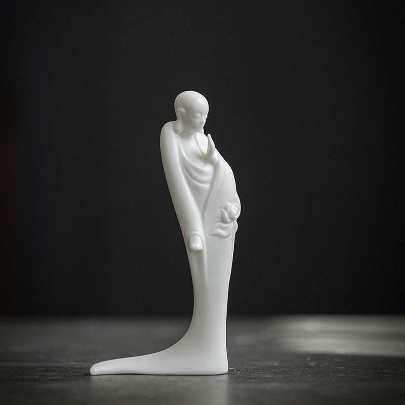 White Porcelain Buddha Statue - Gandhanra-ART