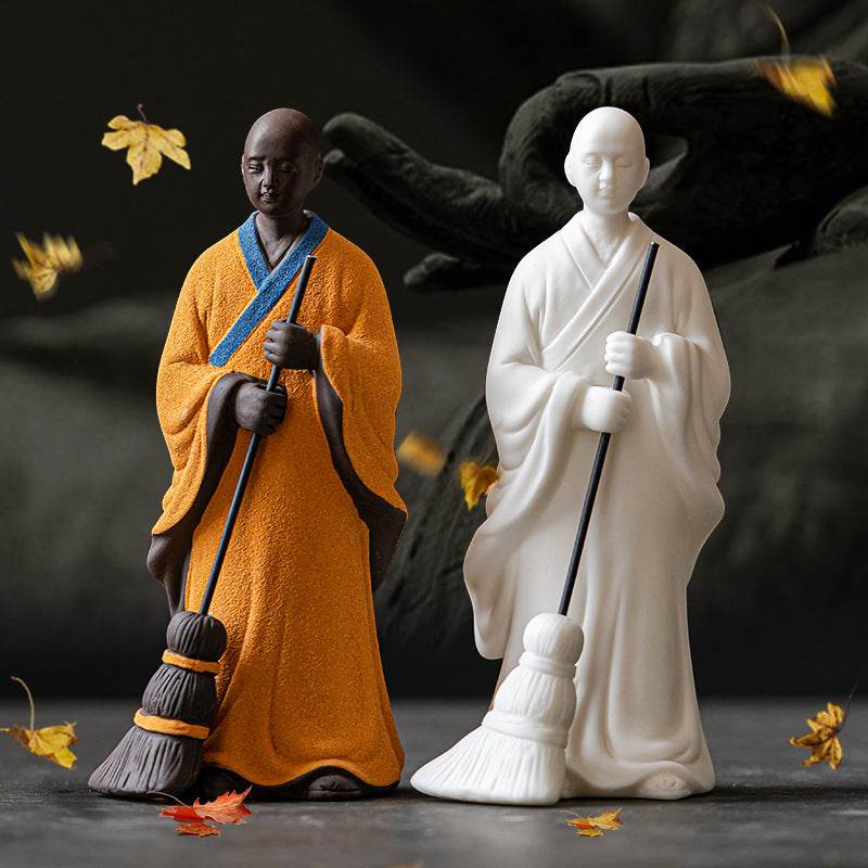 Sweeping Monk Buddha Statue - Gandhanra-ART
