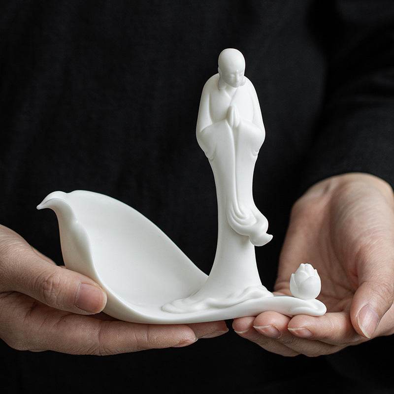 White Porcelain Buddha Statue - Gandhanra-ART