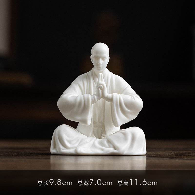 White Porcelain Meditation Buddha Statues - Gandhanra-ART