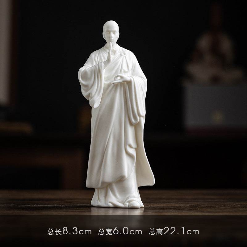 White Porcelain Meditation Buddha Statues - Gandhanra-ART