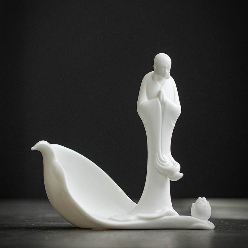 White Porcelain Buddha Statue - Gandhanra-ART