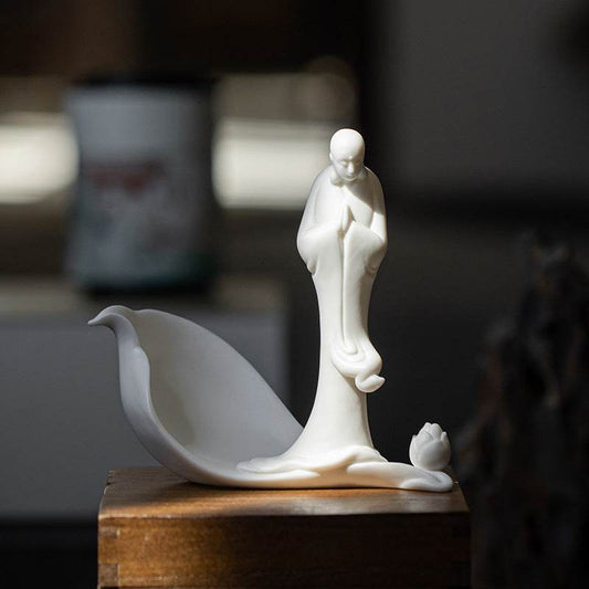 White Porcelain Buddha Statue - Gandhanra-ART