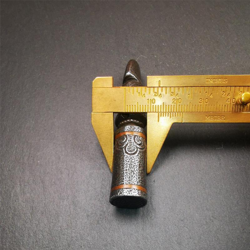 Tibetan Seal Amulet, Shankha(Divine hConch)Symbol of Buddhist, 2.76"