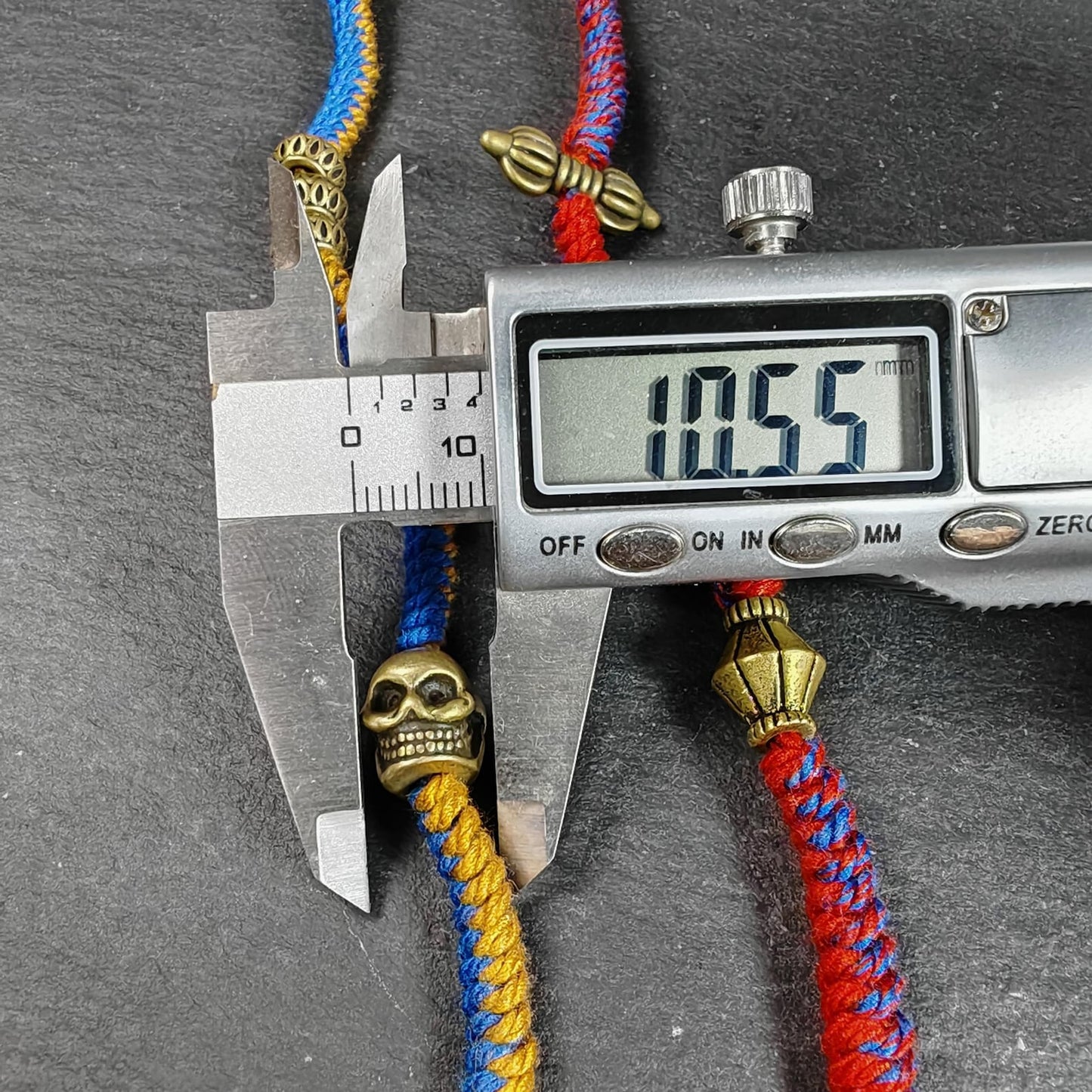 Yellow Jambhala Wealth Deity Amulet, Hand Woven Five-Color Cord Tibetan Pendant, Brass Buddhist Protection Talisman