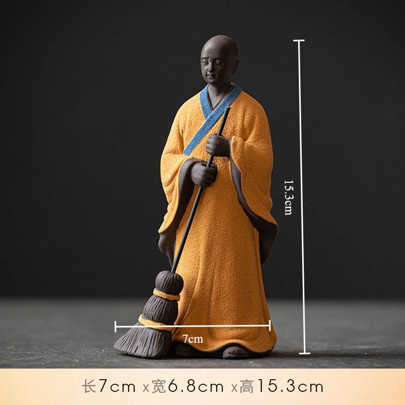 Sweeping Monk Buddha Statue - Gandhanra-ART