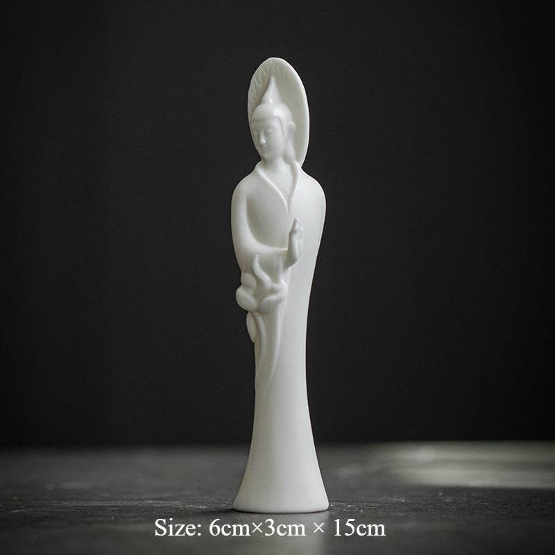 White Porcelain Buddha Statue - Gandhanra-ART
