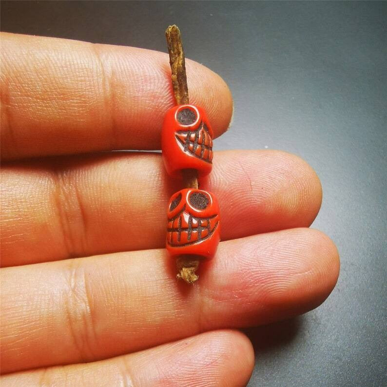 Amulet,Skull Sītavana Pendant for Prayer Beads, Mala
