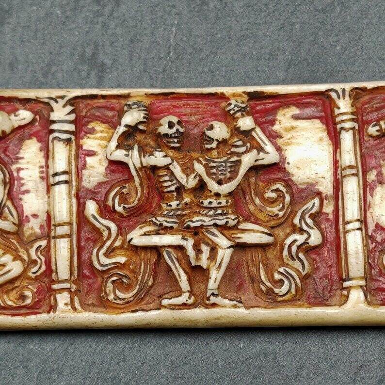 Citipati Skull Master Kapala Badge,Amulet,13cm × 4cm - Gandhanra-ART