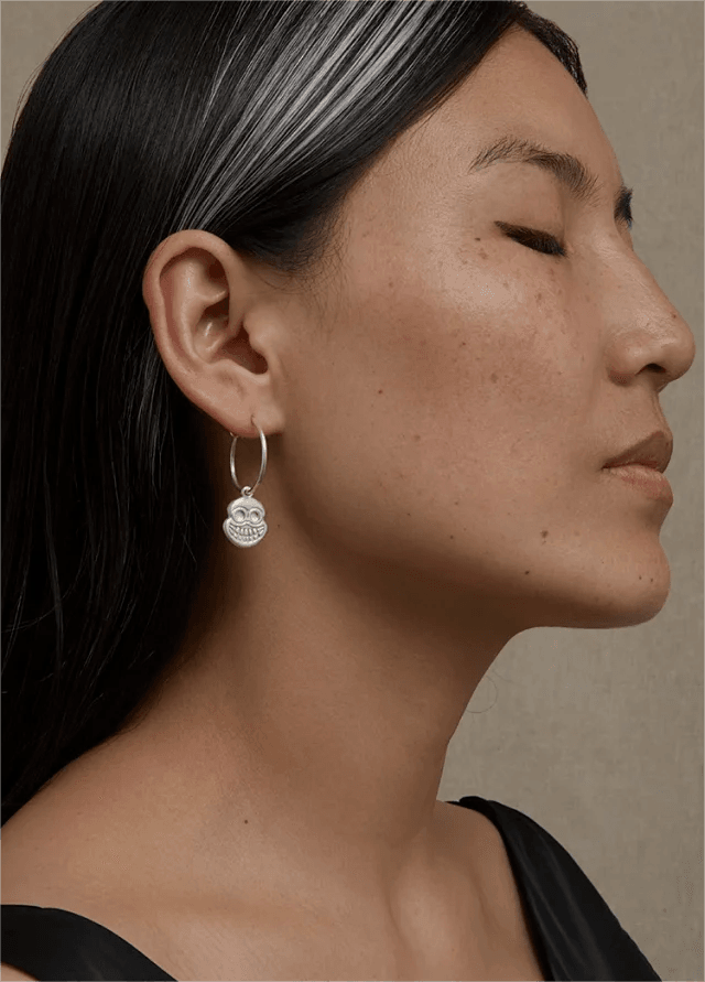 The God of Impermanence Silver Earrings - Gandhanra-ART