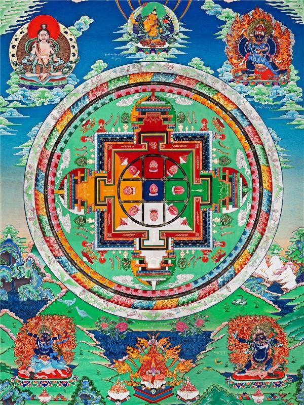 Vajrabhairava / Yamantaka Madala - 17th Century Old Version - Gandhanra-ART