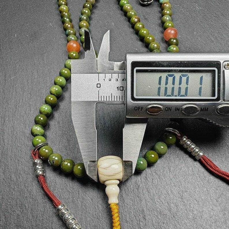 108 Turquoise Mala Necklace - Gandhanra-ART