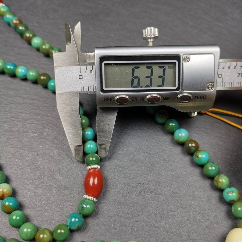Old 108 Turquoise Beads Mala, Prayer Beads - Gandhanra-ART