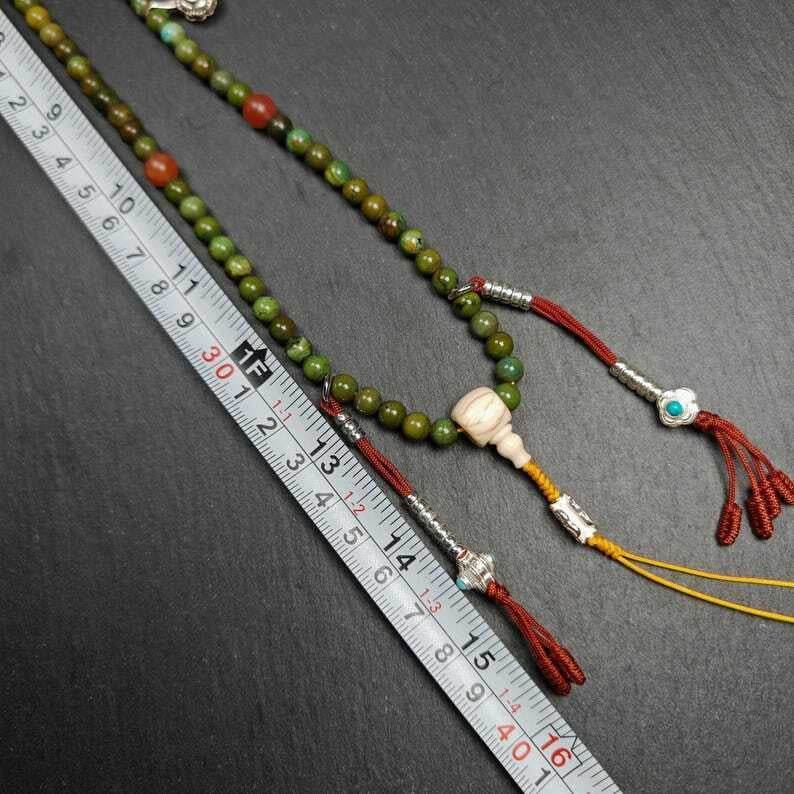 108 Turquoise Mala Necklace - Gandhanra-ART