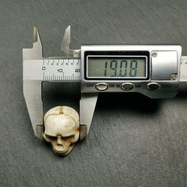 White Skull Spacer Bead for Prayer Bead