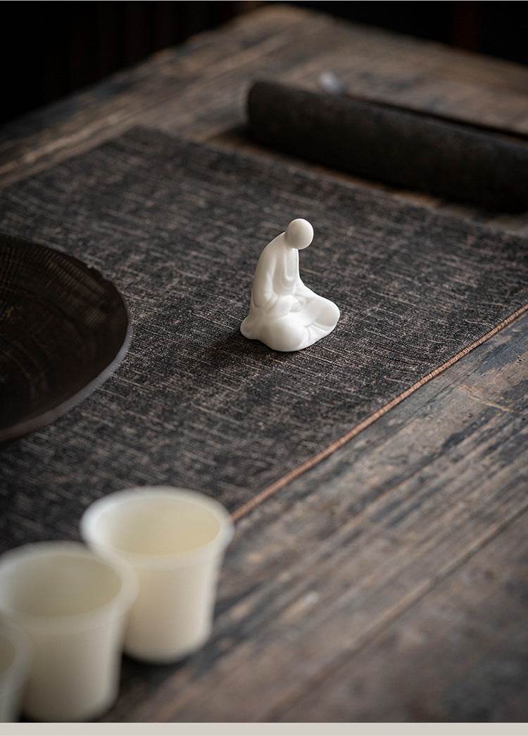 White Porcelain Meditation Buddha Statues - Gandhanra-ART