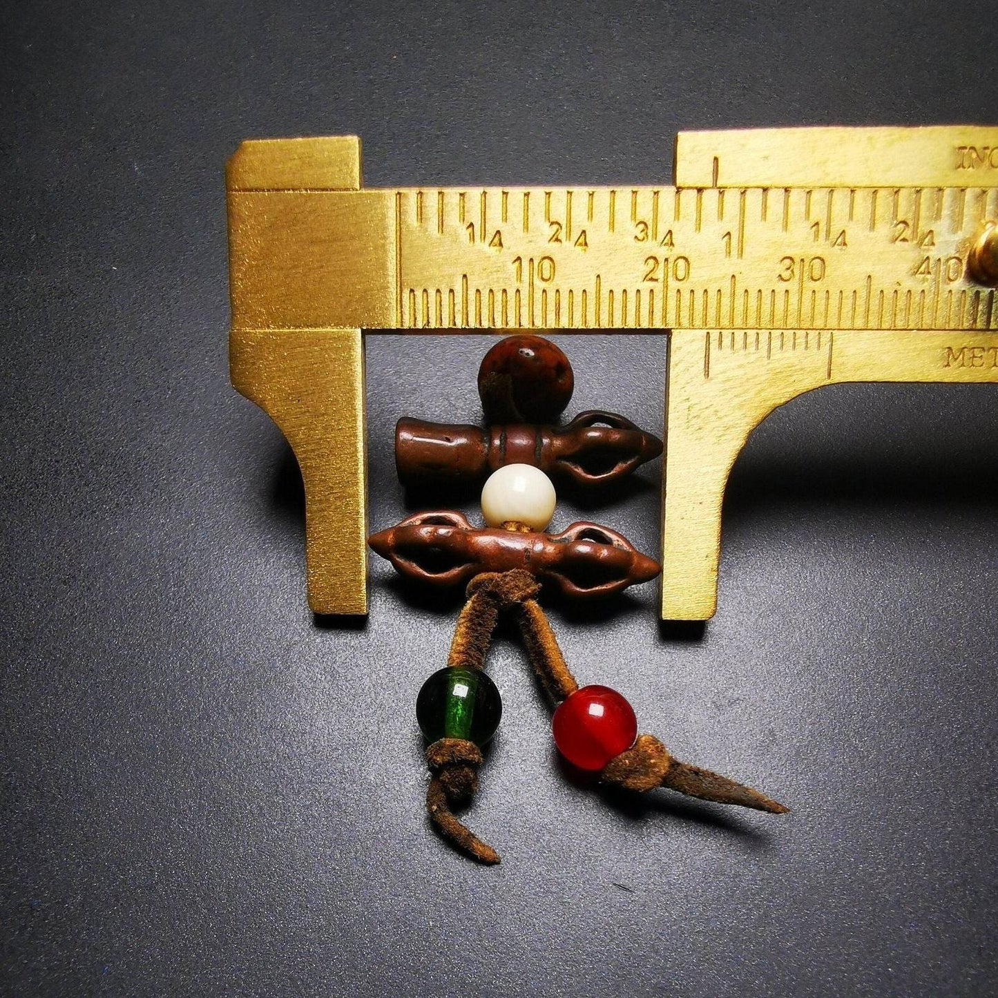 Amulet,Mini Vajra and Tibetan Bell Bead Pendant - Gandhanra-ART