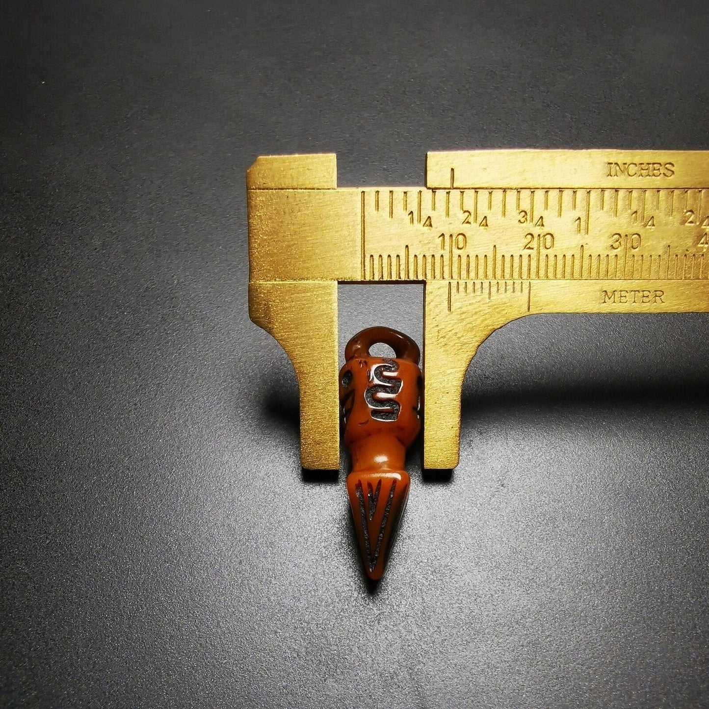 Amulet,Yak Bone Phurba Pendant 1.22"×0.47" Gandhanra-ART