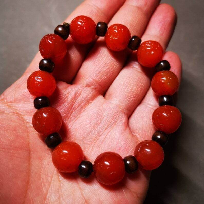 Nanhong Red Agate Bracelet,Amulet Mala Bracelet - Gandhanra-ART