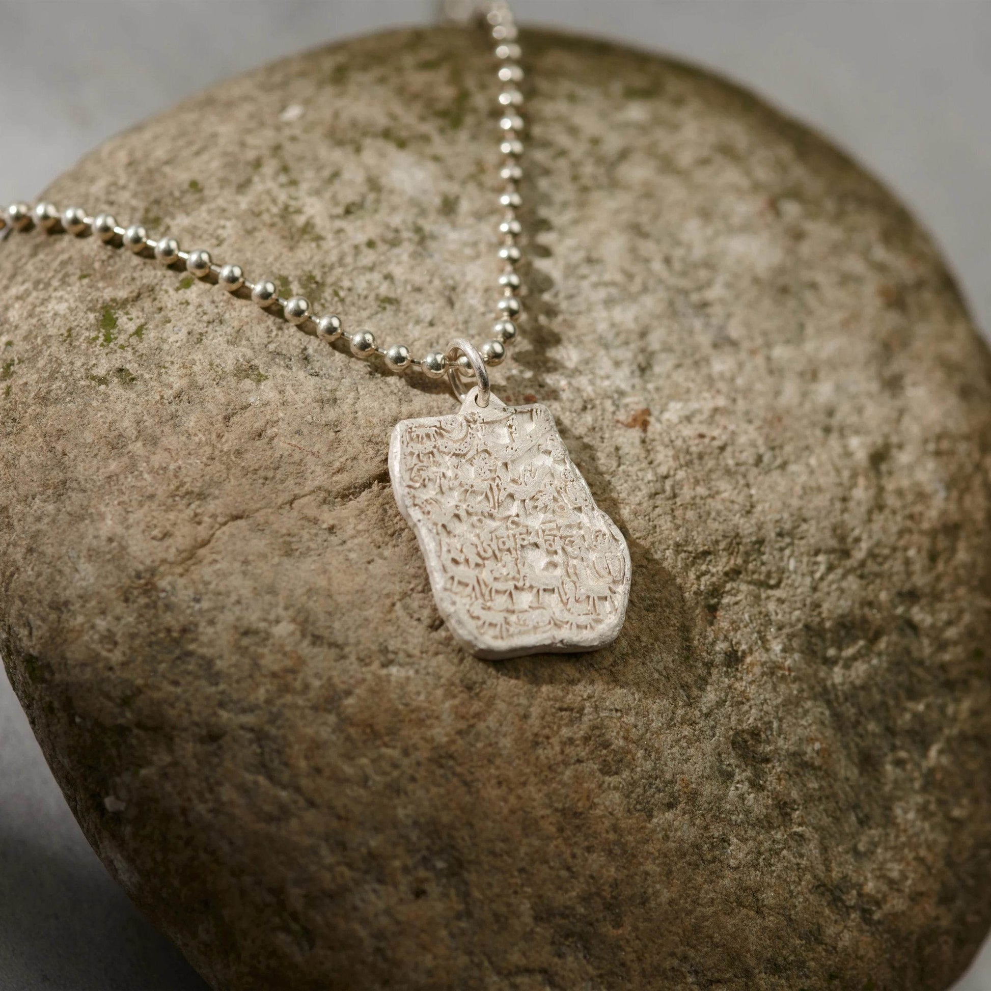 Silver Amulet, Couples Necklace - Gandhanra-ART