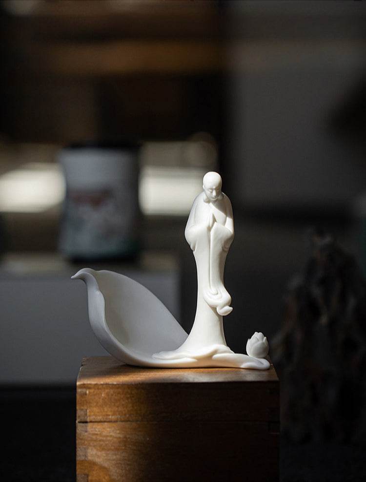 White Porcelain Buddha Statue - Gandhanra-ART