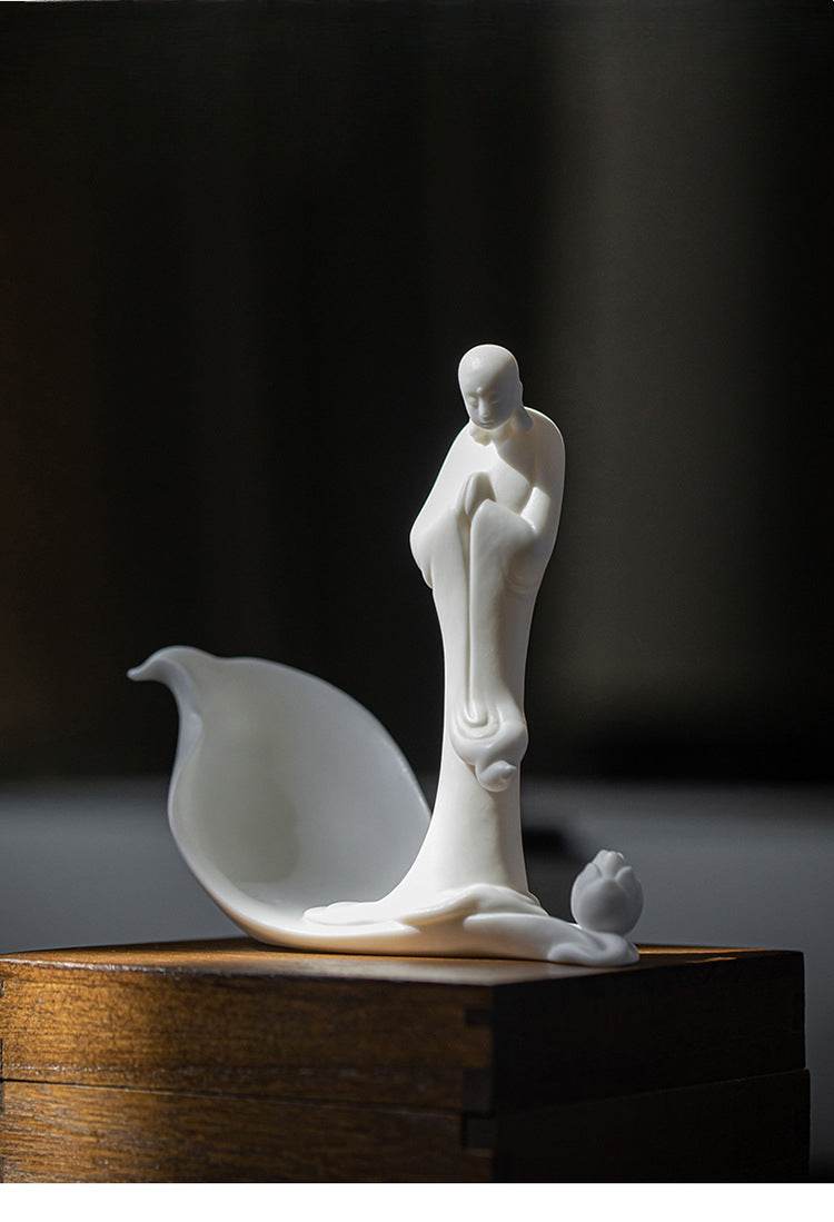 White Porcelain Buddha Statue - Gandhanra-ART