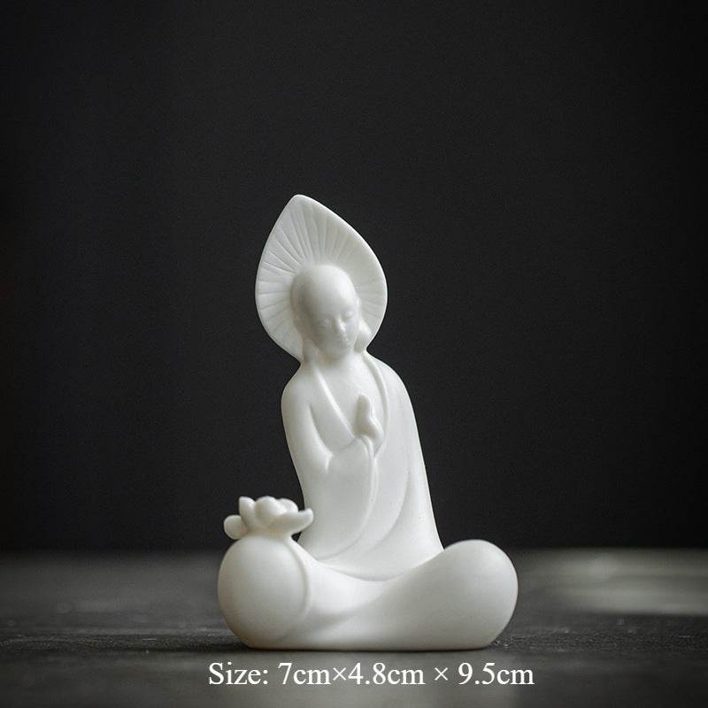 White Porcelain Buddha Statue - Gandhanra-ART