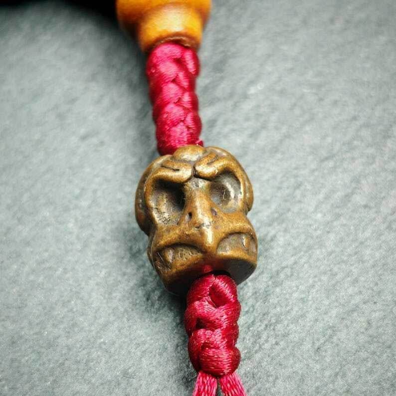 Mala Necklace,Old 8mm 108 Rudraksha Prayer Beads - Gandhanra-ART