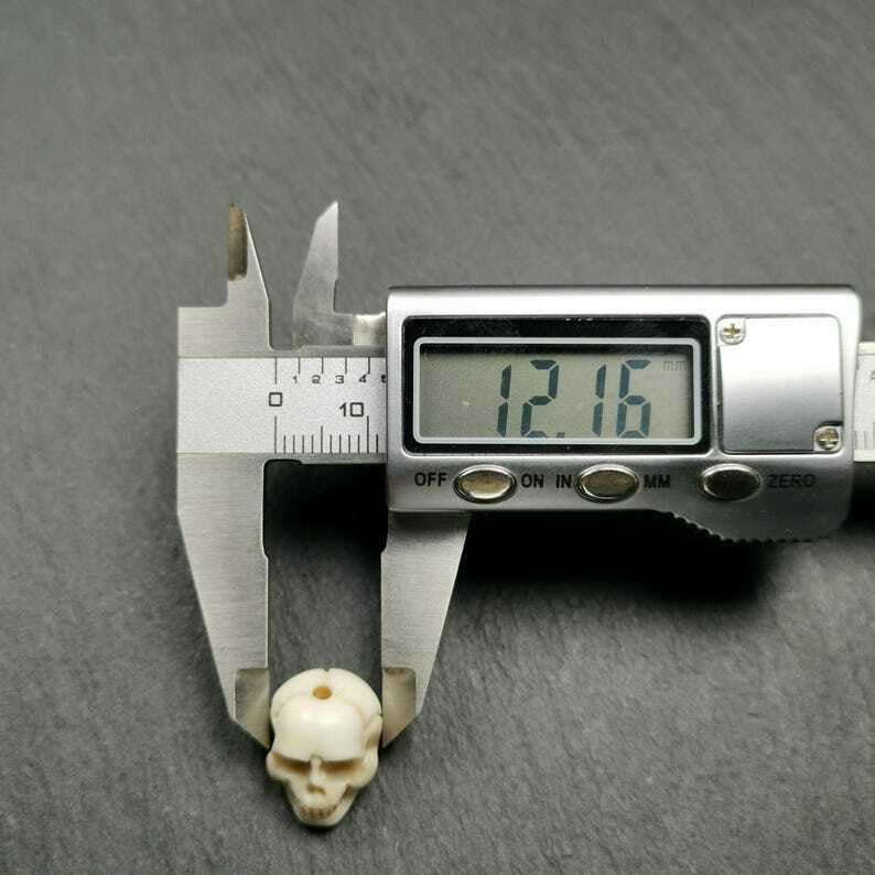 White Skull Spacer Bead for Prayer Bead