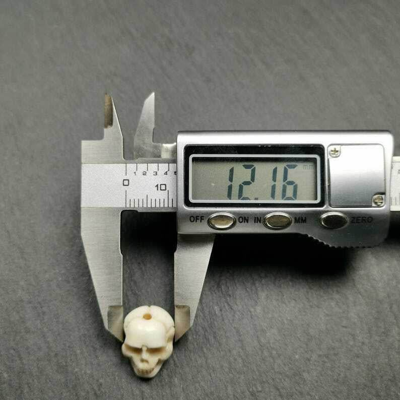 White Skull Spacer Bead for Prayer Bead - Gandhanra-ART