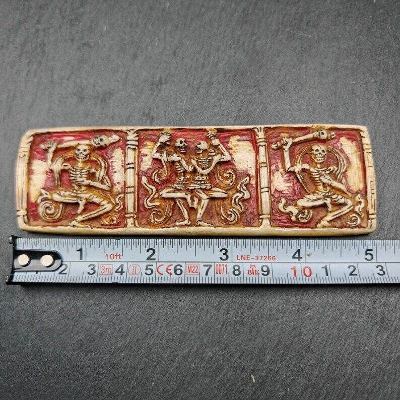 Citipati Skull Master Kapala Badge,Amulet,13cm × 4cm - Gandhanra-ART