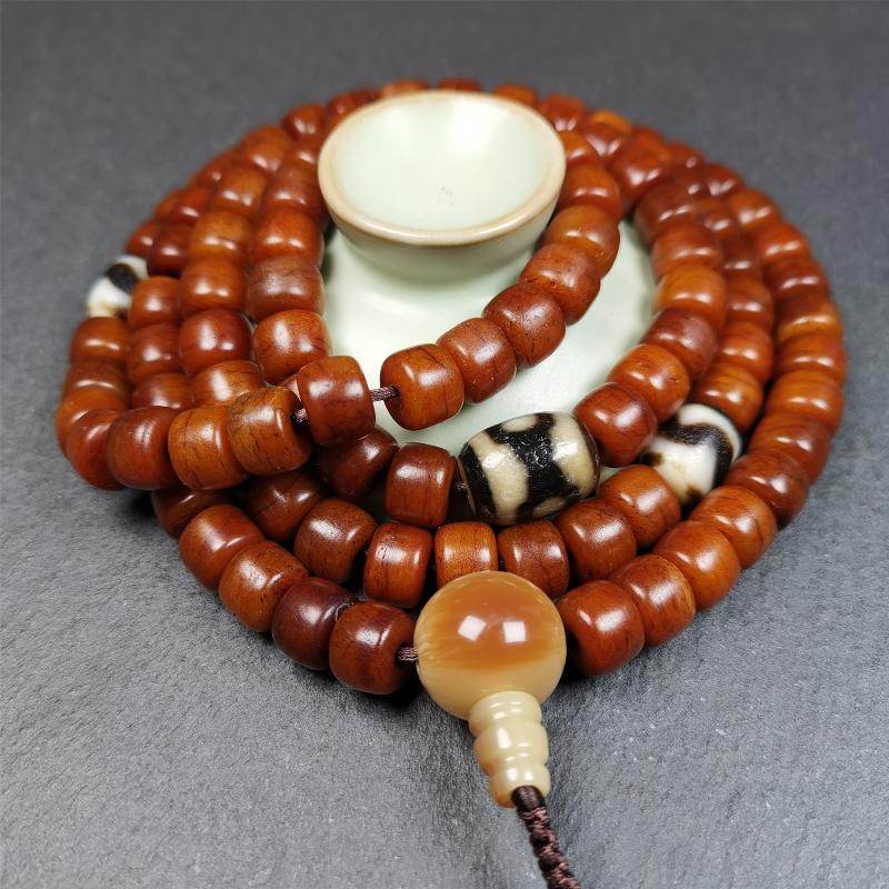 10mm Yak Bone Mala,84cm - Gandhanra-ART