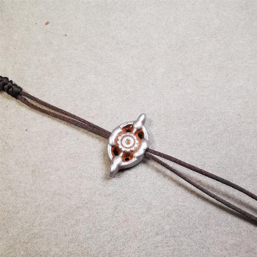 This unique cross vajra pendant was made by Tibetan craftsmen. You can use it as a spacer bead on mala,or pendant bead under guru bead. Also can be use as amulet pendant or keychain.