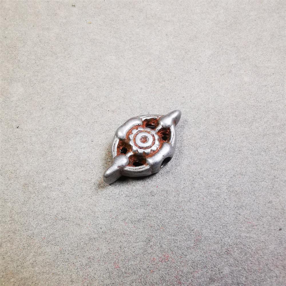 This unique cross vajra pendant was made by Tibetan craftsmen. You can use it as a spacer bead on mala,or pendant bead under guru bead. Also can be use as amulet pendant or keychain.