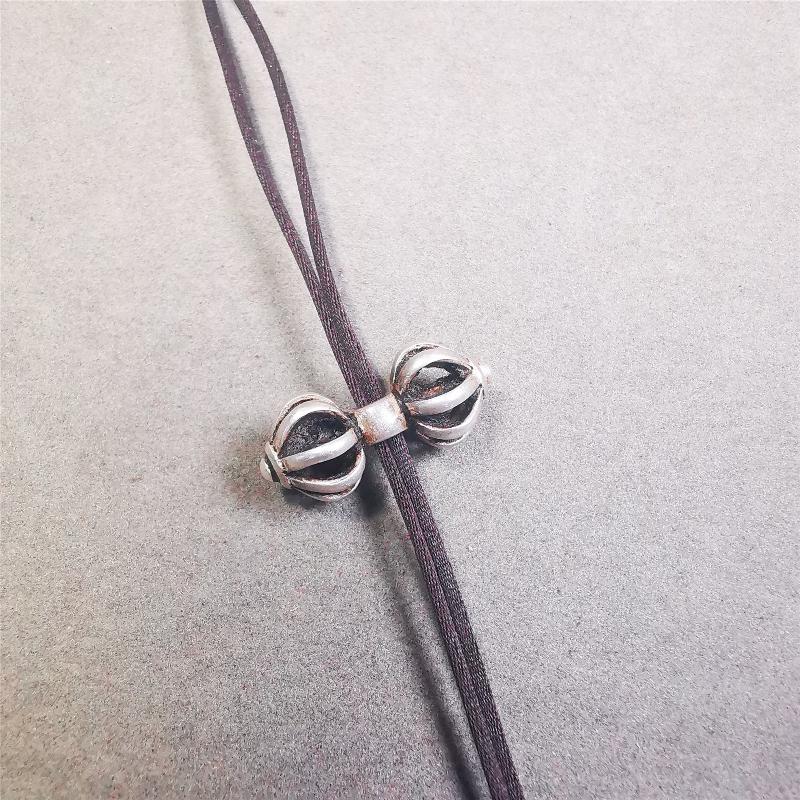 This unique sterling silver vajra pendant was made by Tibetan craftsmen in Hepo Township, Baiyu County, the birthplace of the famous Tibetan handicrafts. You can use it as a spacer bead on mala,or pendant bead under guru bead. Also can be use as amulet pendant or keychain.