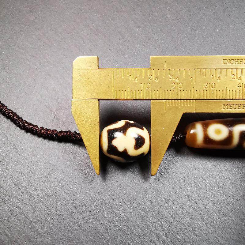 Nine Eyed Dzi + Vase Dalo Dzi Necklace - Gandhanra-ART