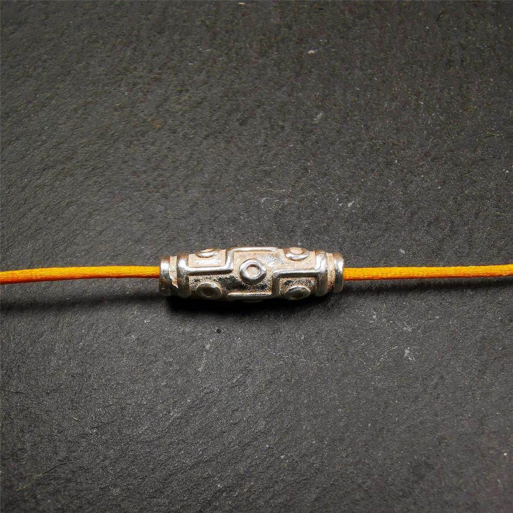 Sterling Silver Dzi Bead - Gandhanra-ART