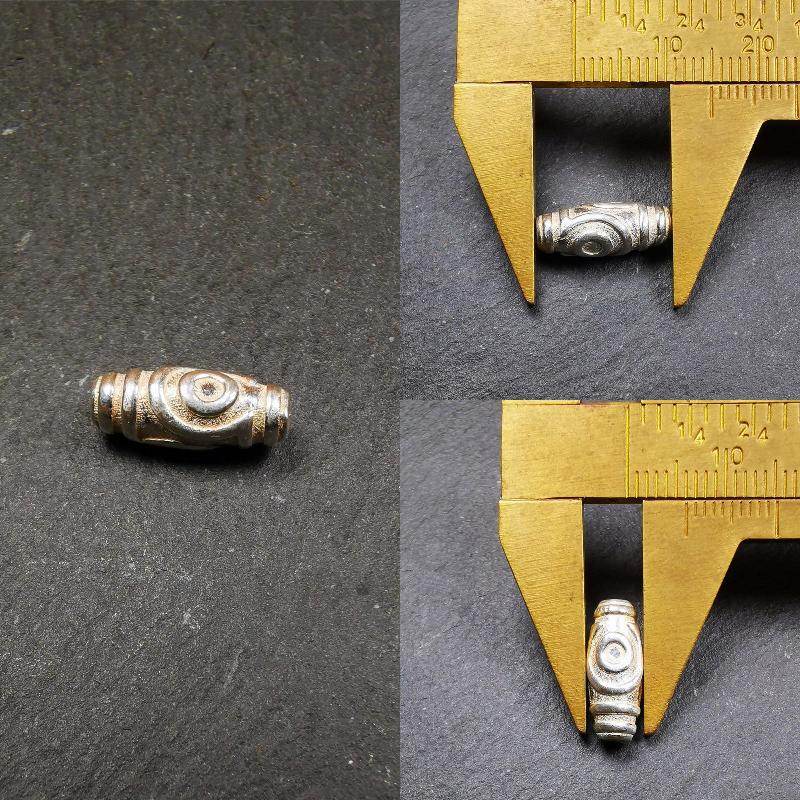 Sterling Silver Dzi Bead - Gandhanra-ART