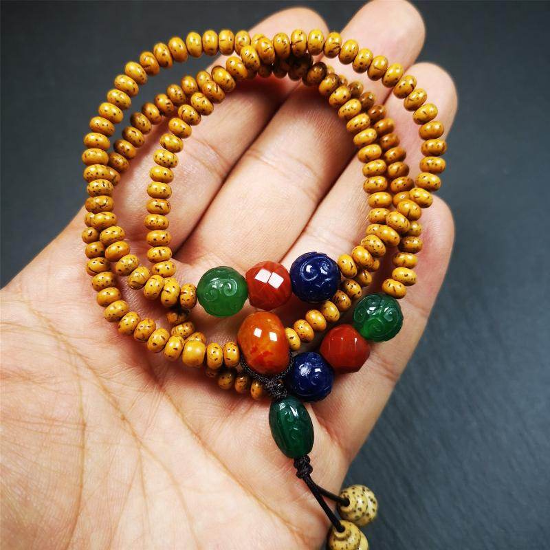 Lotus Seed Mala - 5mm - Gandhanra-ART