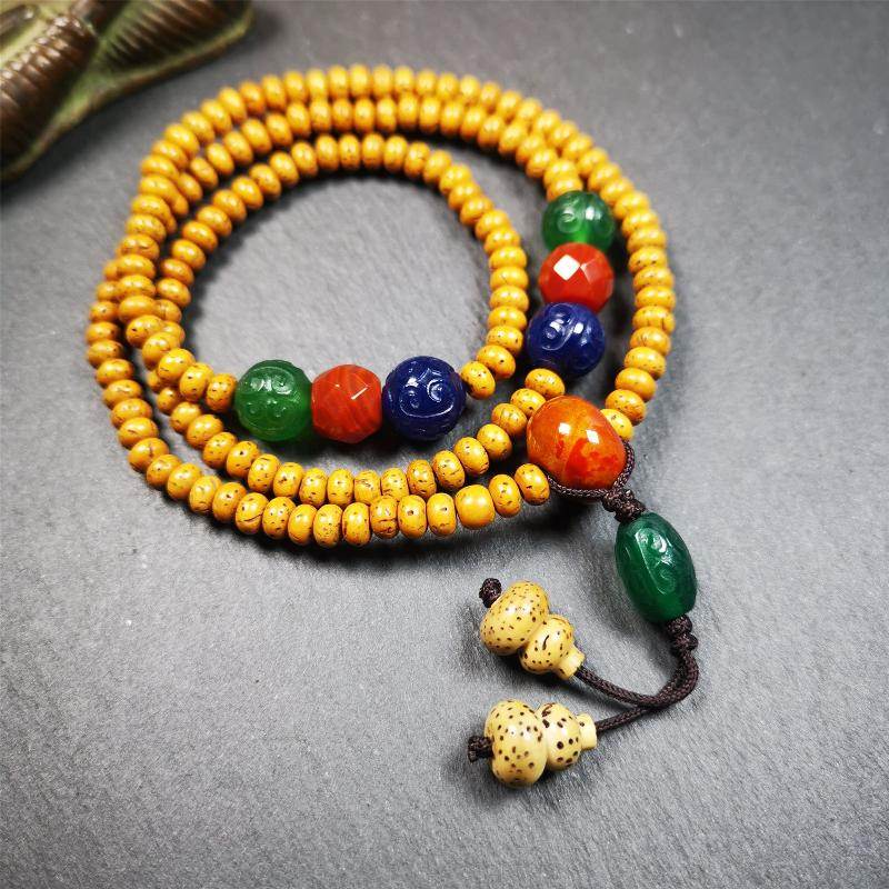 Lotus Seed Mala - 5mm - Gandhanra-ART