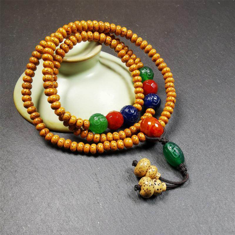 Lotus Seed Mala - 5mm - Gandhanra-ART