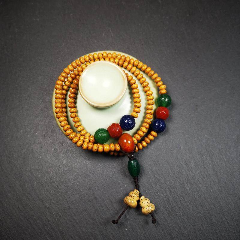 Lotus Seed Mala - 5mm - Gandhanra-ART